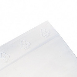 Sachet à fermeture ZIP transparent bande blanche 50 microns