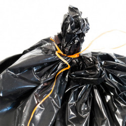 Boîte de 100 sacs poubelles 130 litres Noir très résistant 75